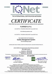 Certificato IQnet ISO 9001-2015